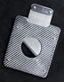 Pocket Guillotine Cigar Cutter; Sterling Silver; Lines Pattern