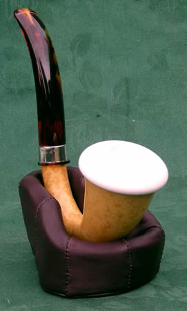 CALABASH PIPES with removable block meerschaum bowls