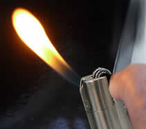 Clipper Metal Flint Pipe Lighter Angled  Flame