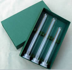 Elegant, sturdy, sliding Travel Cigar Box for 3 glass tubes