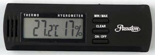Slim black Digital Hygrometer-Thermometer