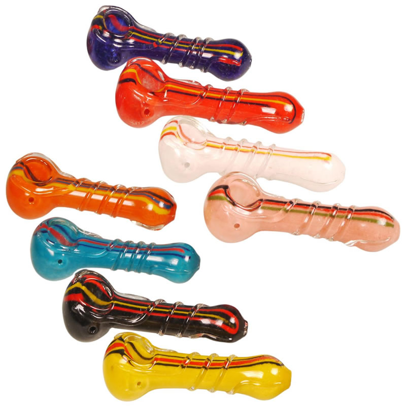 Woodoo Glass pipes, assorted colours