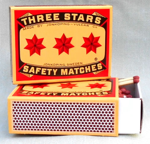 Three Star slightly thicker than normal Matches