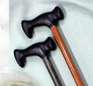 The stick is fitted with a moulded crutch handle for comfort and added support