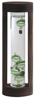Galileo Thermometer in wooden frame 28cm
