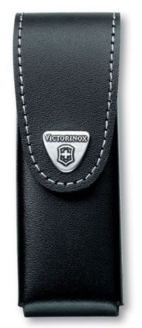 Victorinox Large Black Leather Belt Pouch