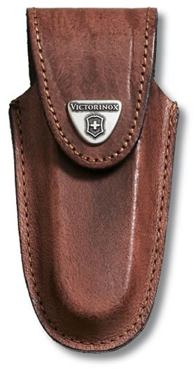 Elegant leather pouch designed to protect large Victorinox pocket knives with Liner Lock System