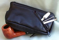 Black Kudu  Leather companion pouch