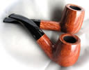 Smoking pipes with a lighter coloured finish