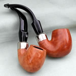 Smoking pipes with a lighter coloured finish