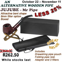 Special offer from October 22 – November 4: 25% off Jujube Mr Pipe 